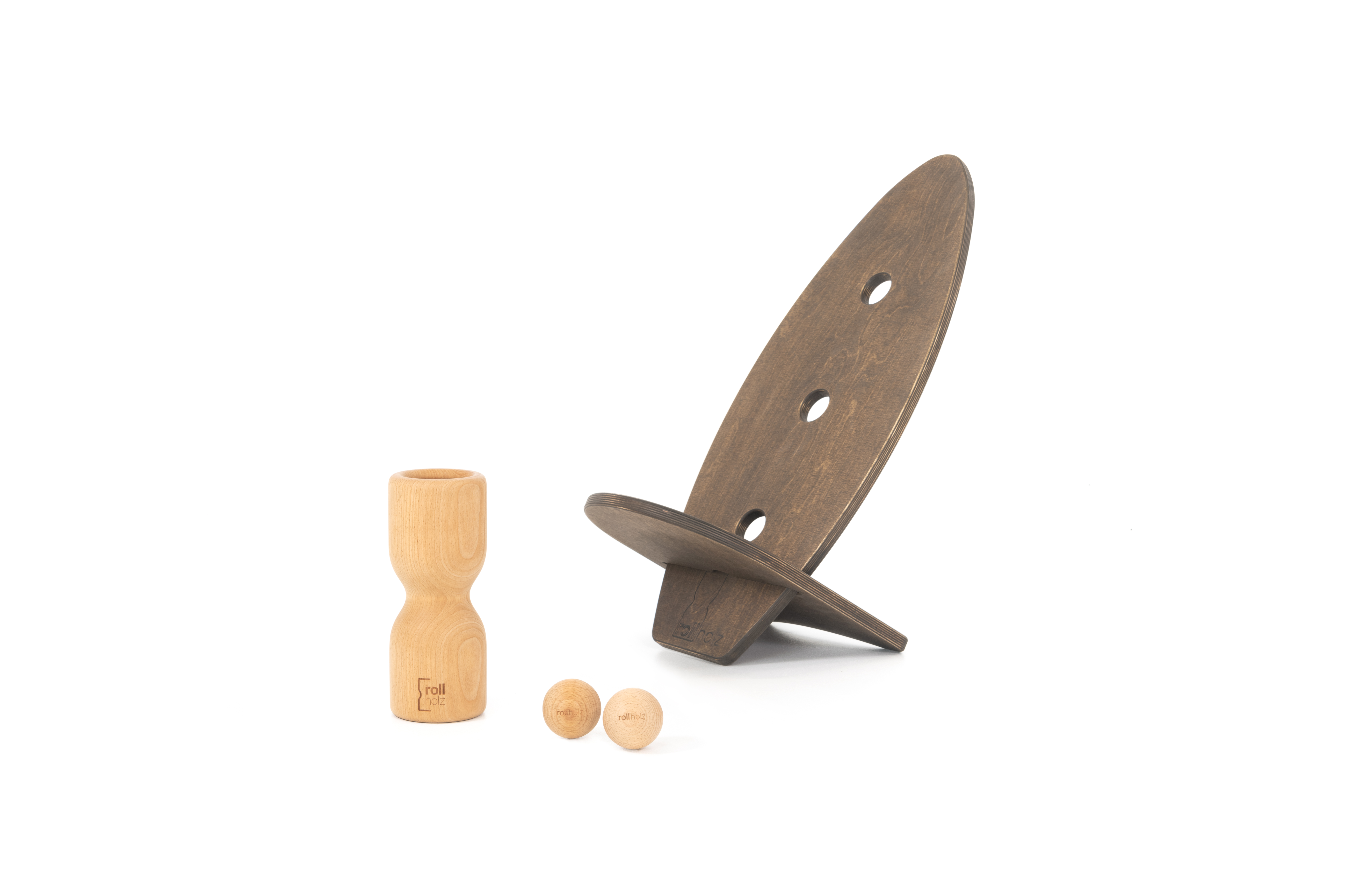 Rollbrett set buche dunkel kl