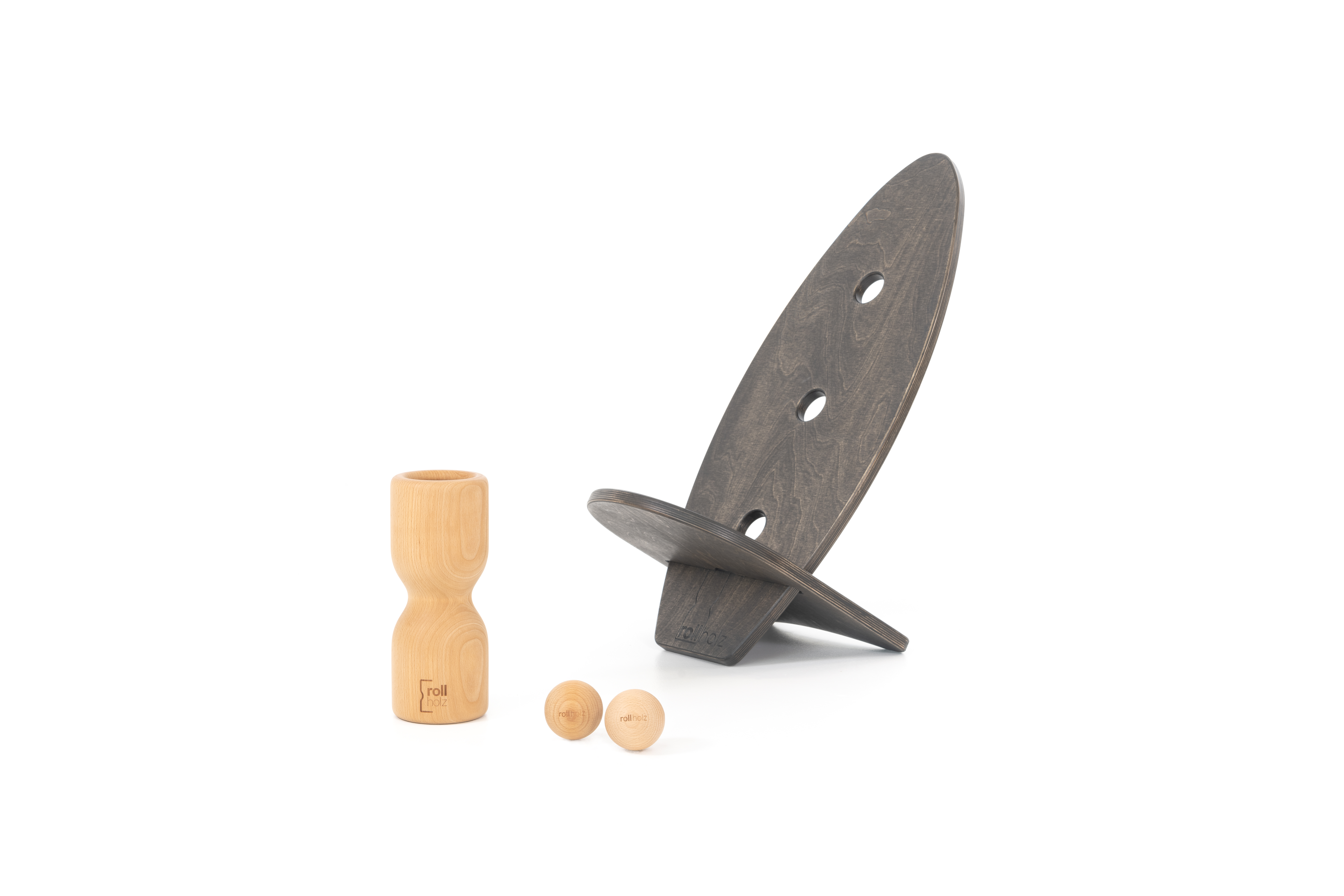 Rollbrett set buche schwarz kl