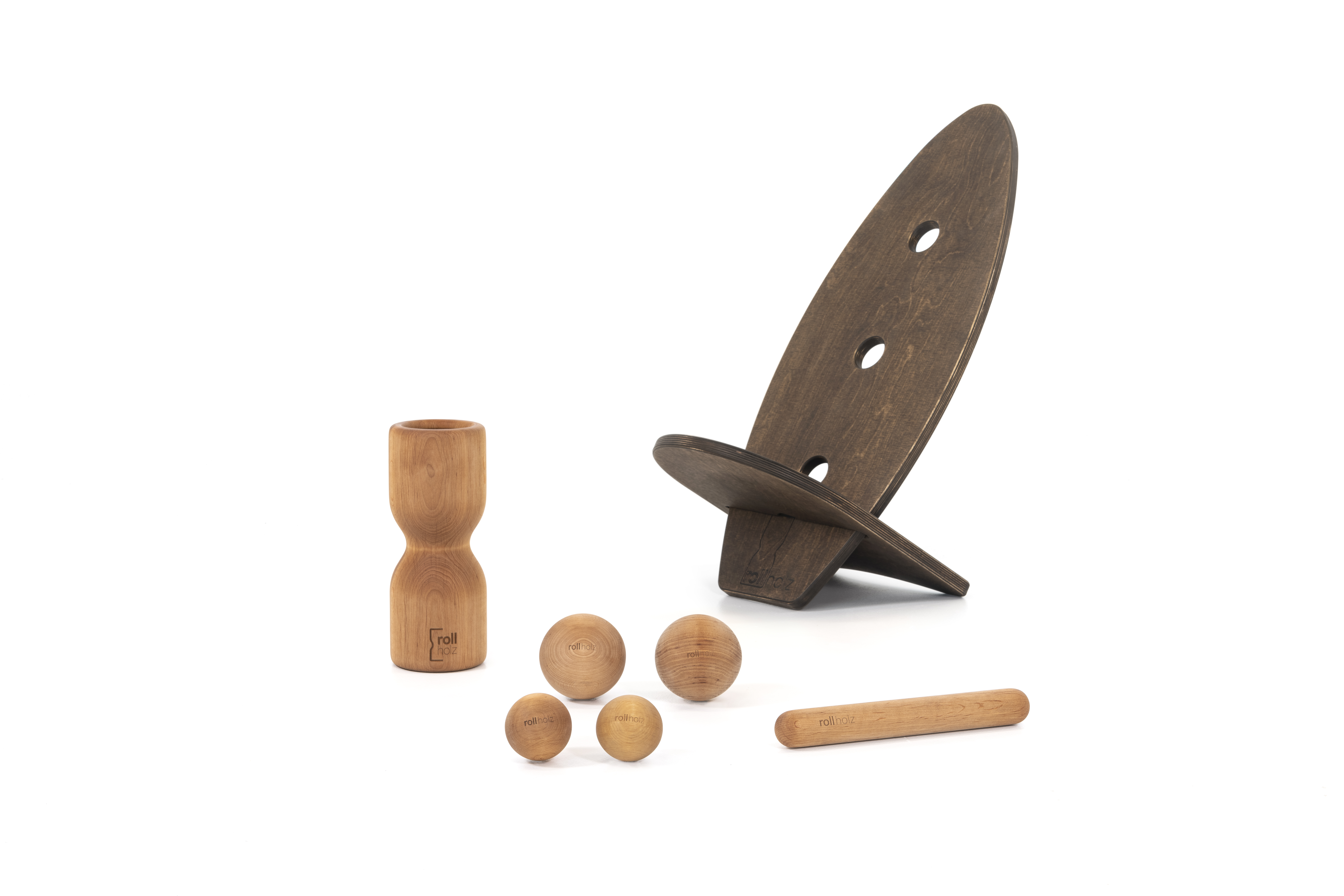 Rollbrett set erle dunkel gr